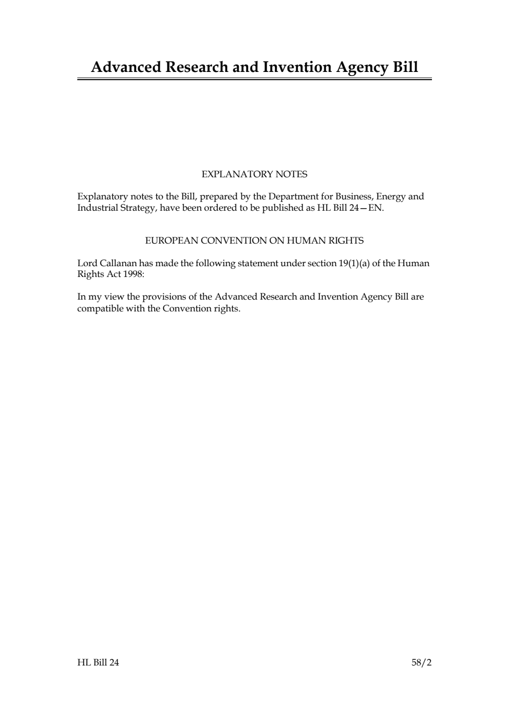 Advanced Research and Invention Agency Bill