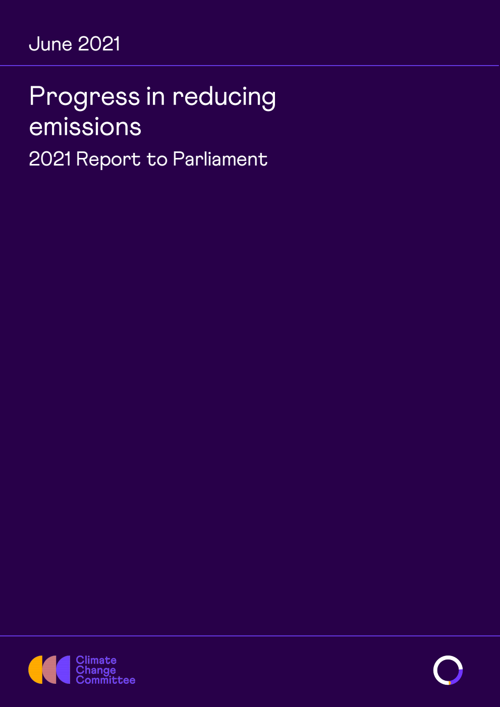 Progress in reducing emissions. 2021 Report to Parliament