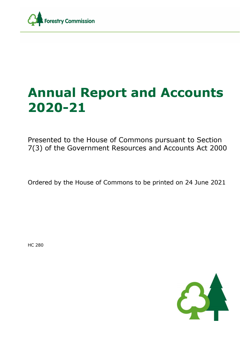 Forestry Commission Annual Report and Accounts 2020-21
