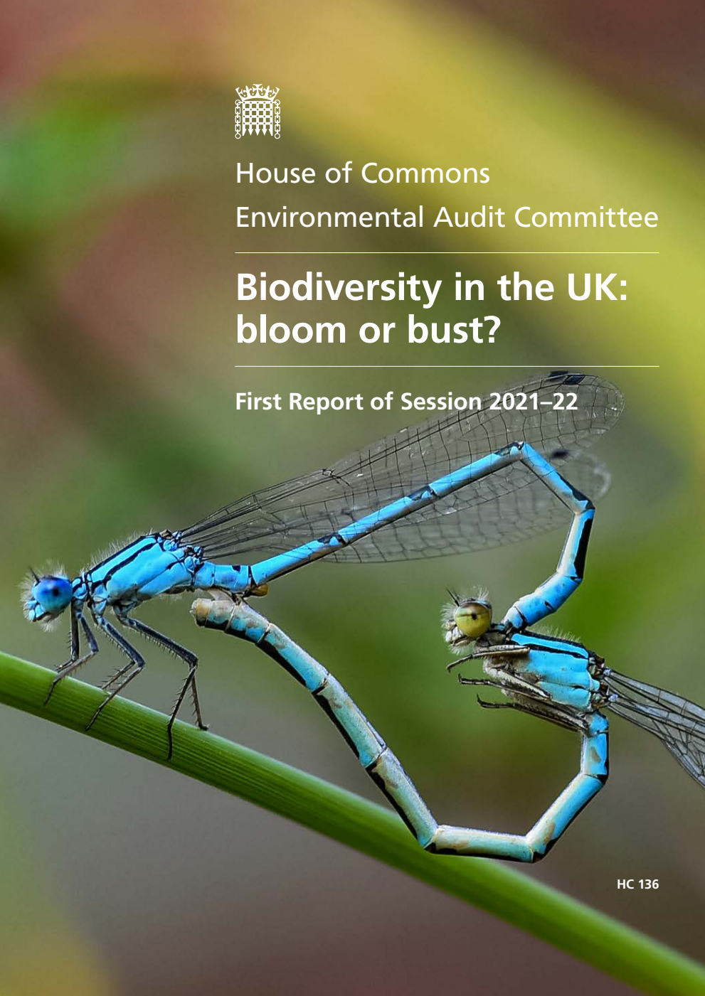 Environmental Audit Committee 1st Report. Biodiversity in the UK: bloom or bust? Volume 1. Report