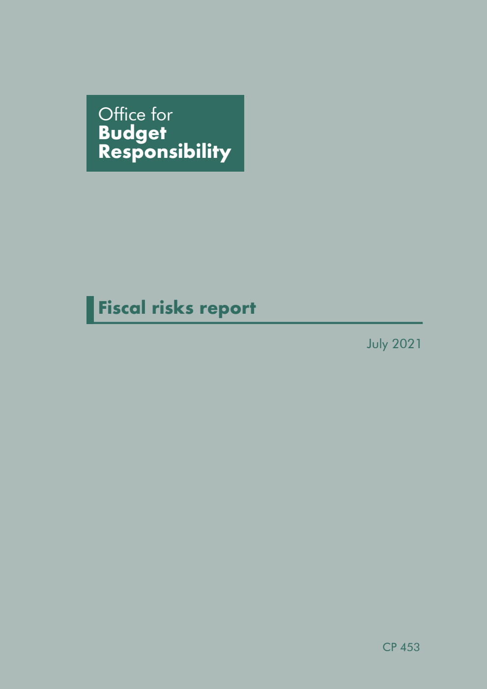 Fiscal risks report. July 2021