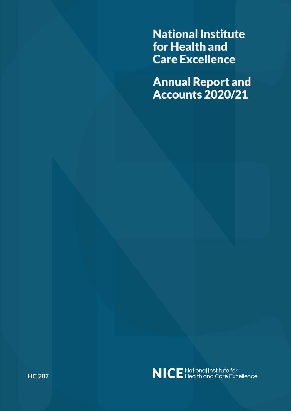 National Institute for Health and Care Excellence Annual Report and Accounts 2020/21