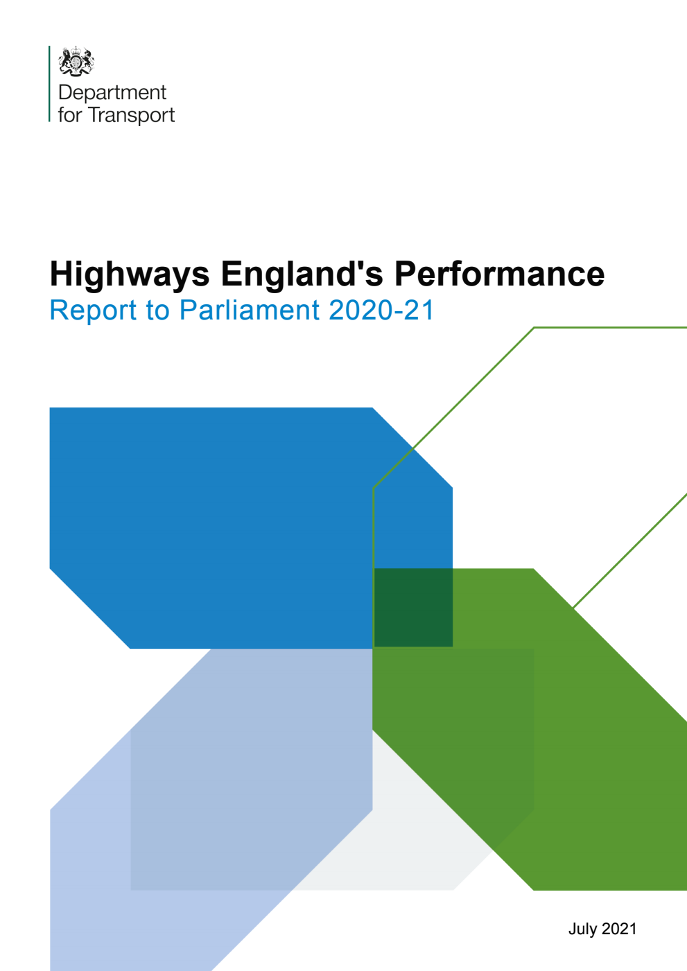 Highways England's Performance Report to Parliament for 2020-21