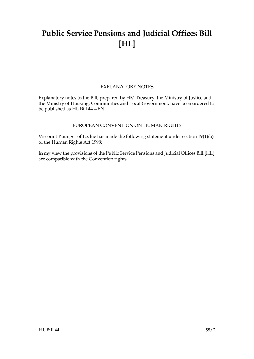 Public Service Pensions and Judicial Offices Bill