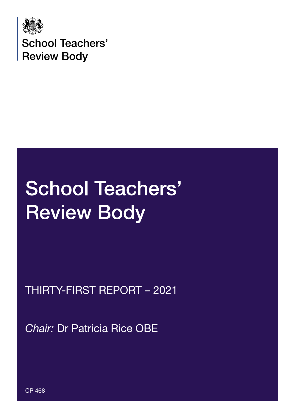 School Teachers’ Review Body Thirty-First Report – 2021