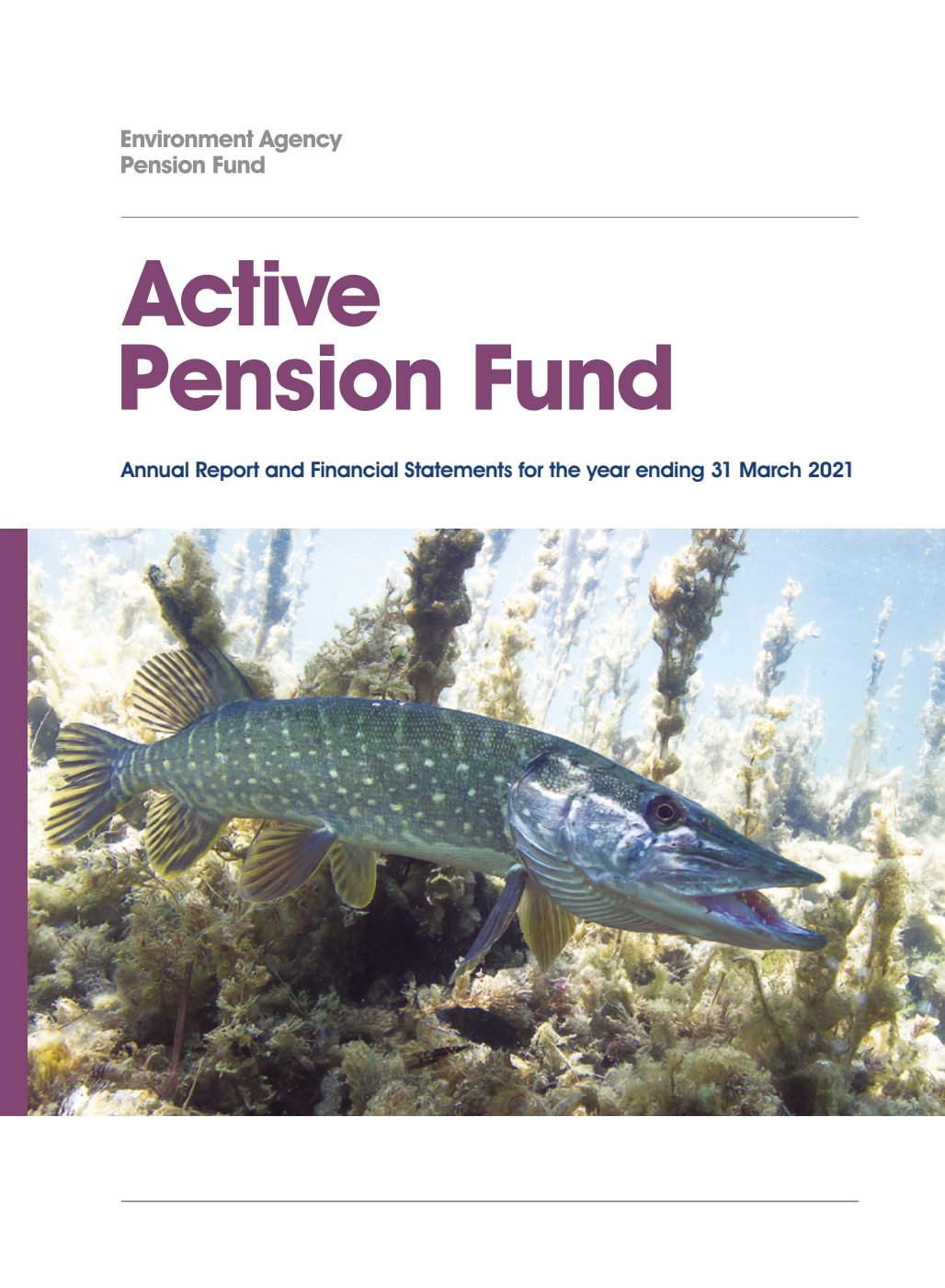 Environment Agency Active Pension Fund Annual Report and Financial Statements for the year ending 31 March 2021