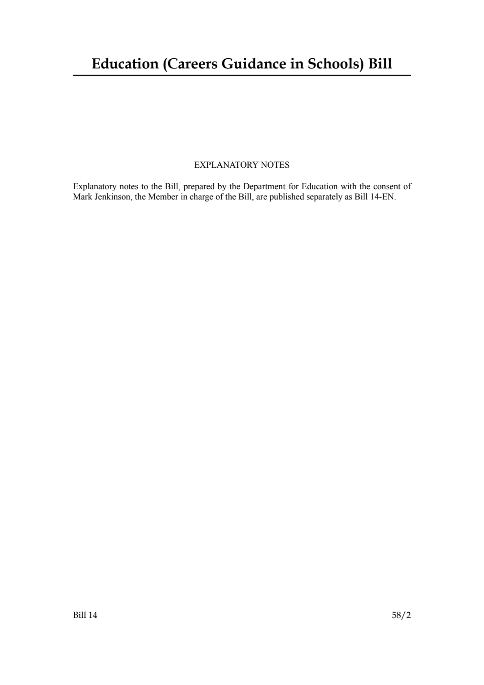 Education (Careers Guidance in Schools) Bill