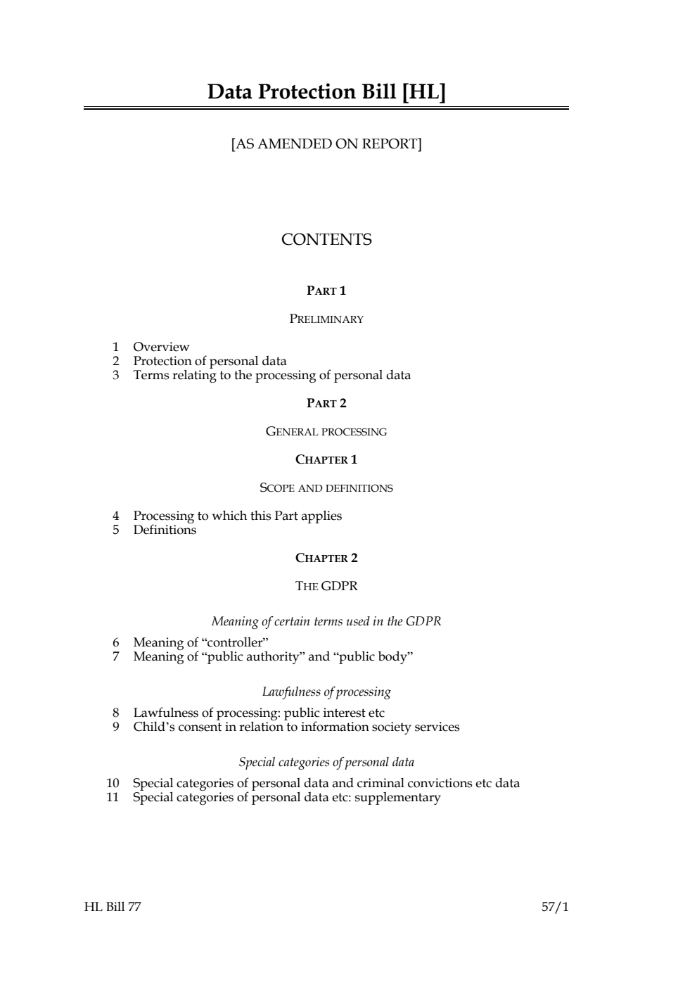 Data Protection Bill [as amended on Report]