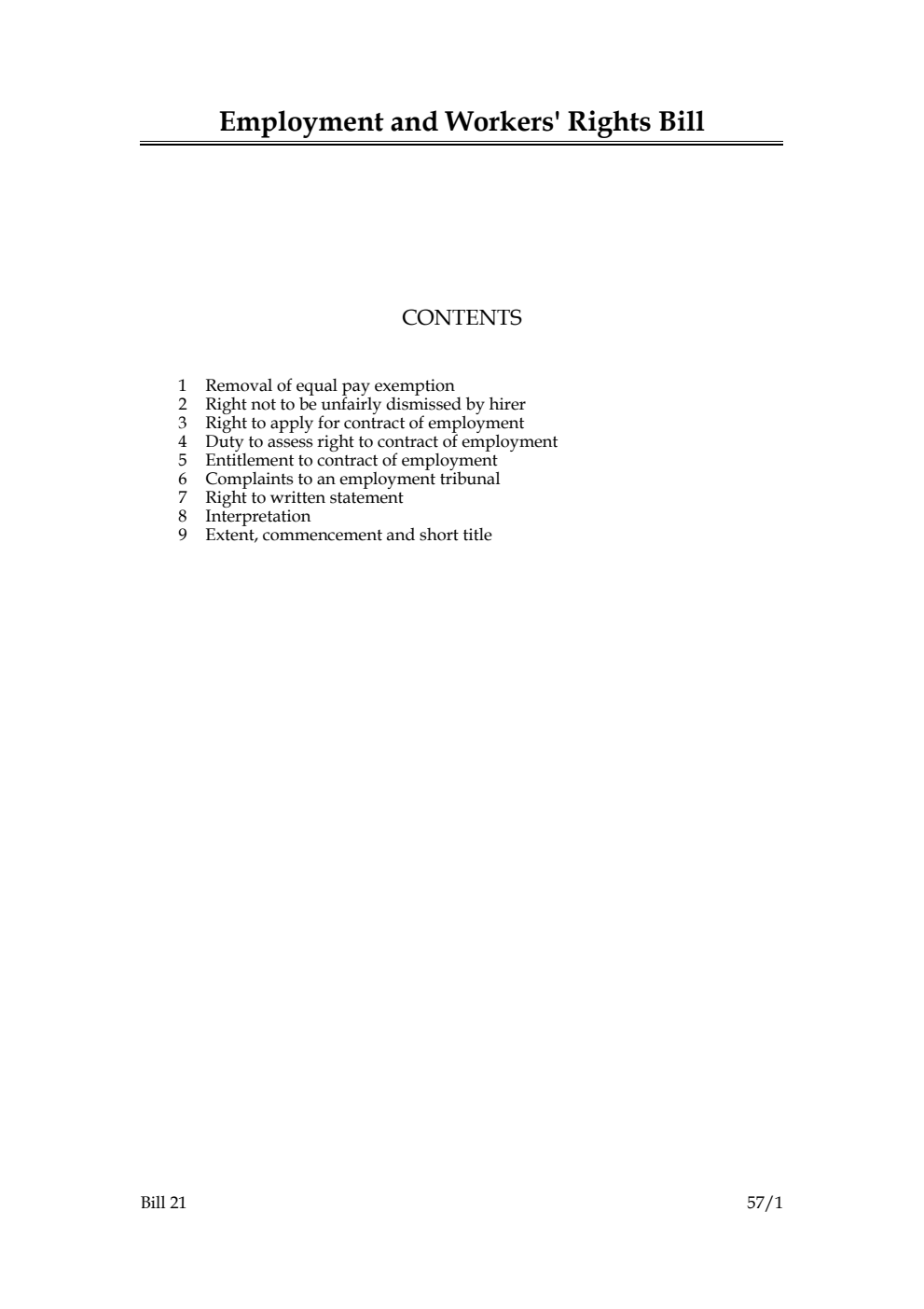 Employment and Workers' Rights Bill