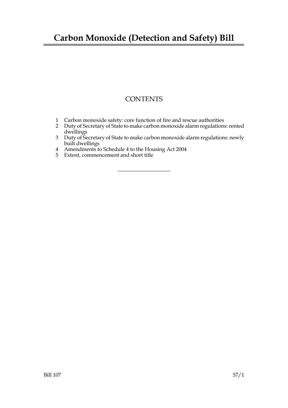 Carbon Monoxide (Detection and Safety) Bill