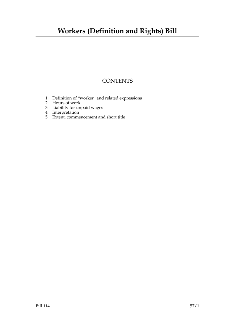 Workers (Definition and Rights) Bill