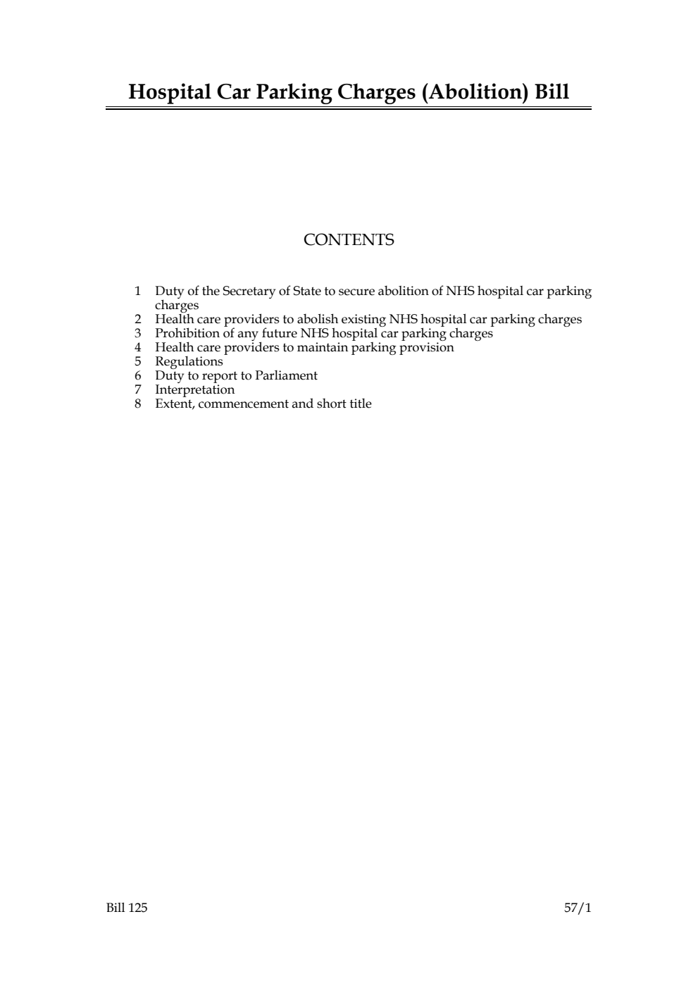 Hospital Car Parking Charges (Abolition) Bill