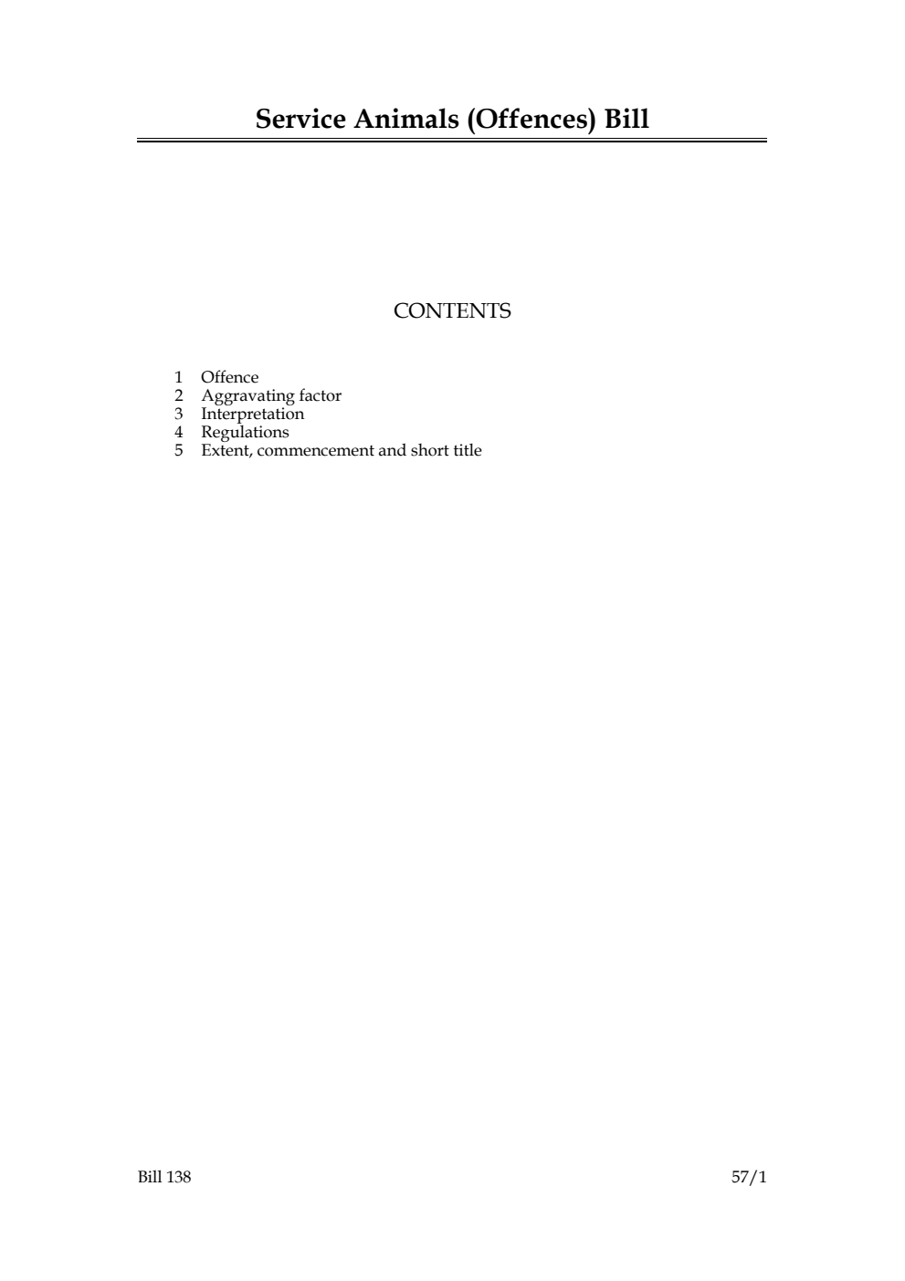 Service Animals (Offences) Bill