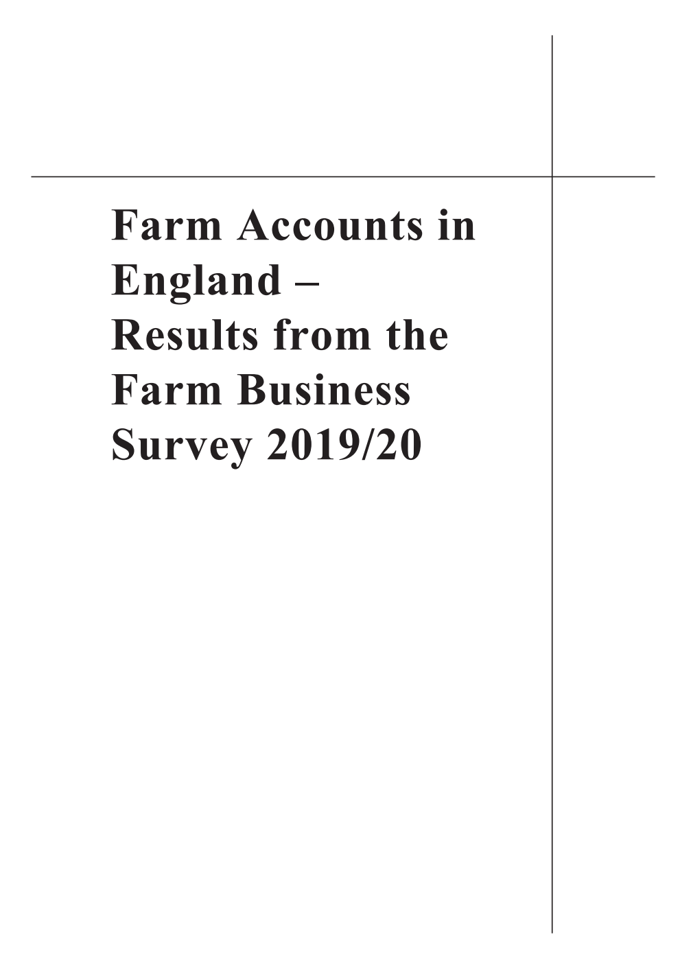Farm Accounts in England - Results from the Farm Business Survey 2019/20