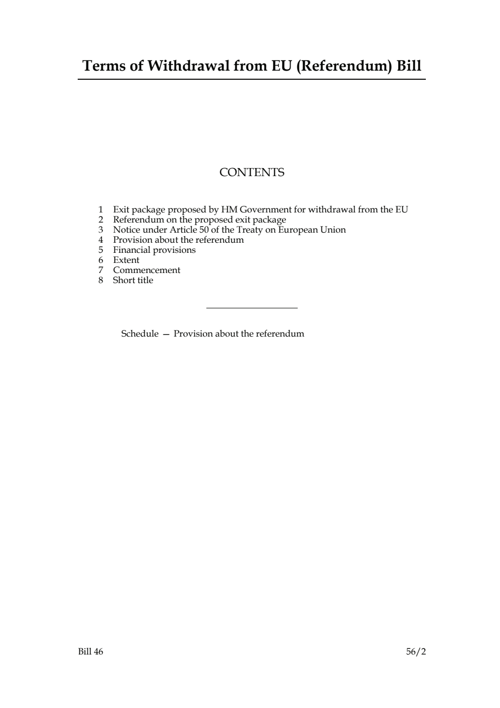 Terms of Withdrawal from EU (Referendum) Bill