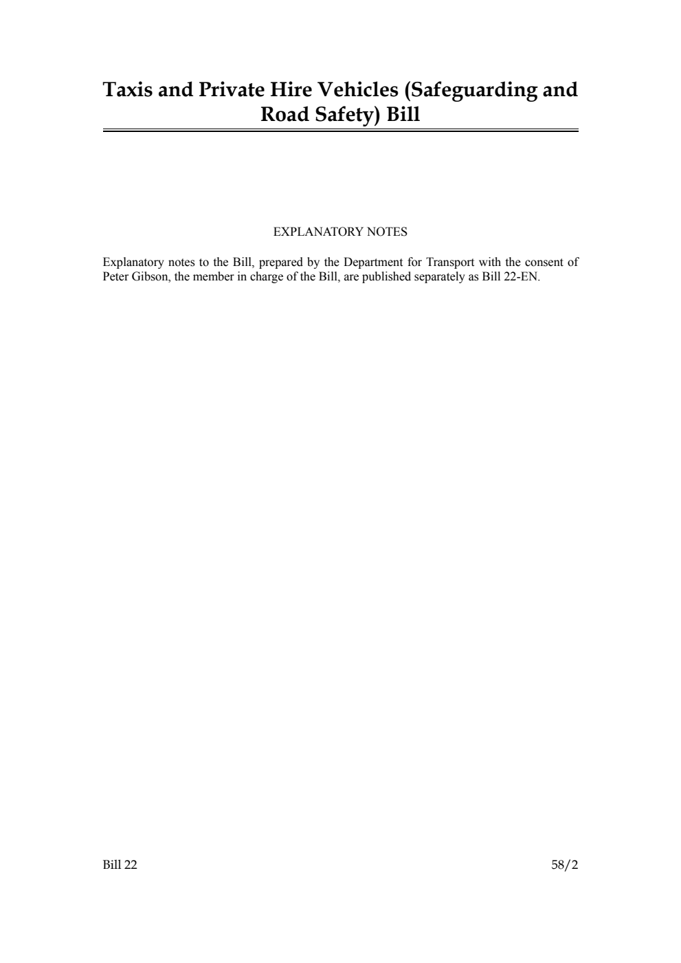 Taxis and Private Hire Vehicles (Safeguarding and Road Safety) Bill