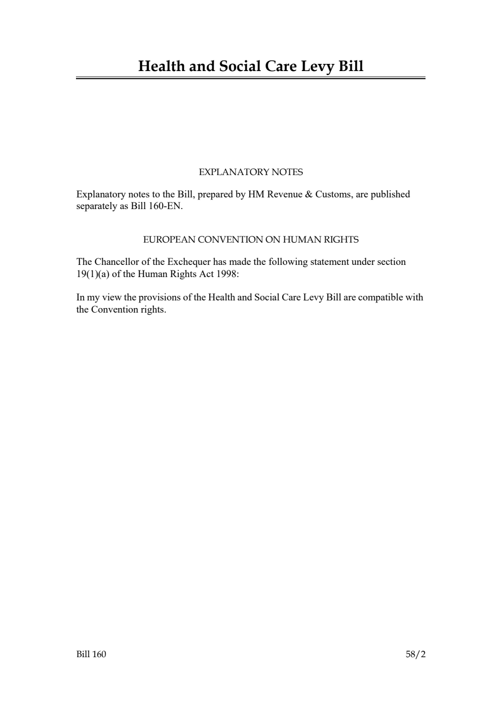 Health and Social Care Levy Bill