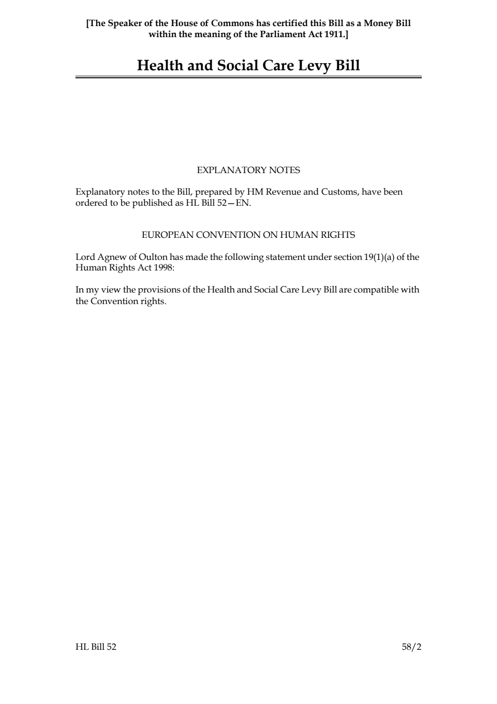 Health and Social Care Levy Bill