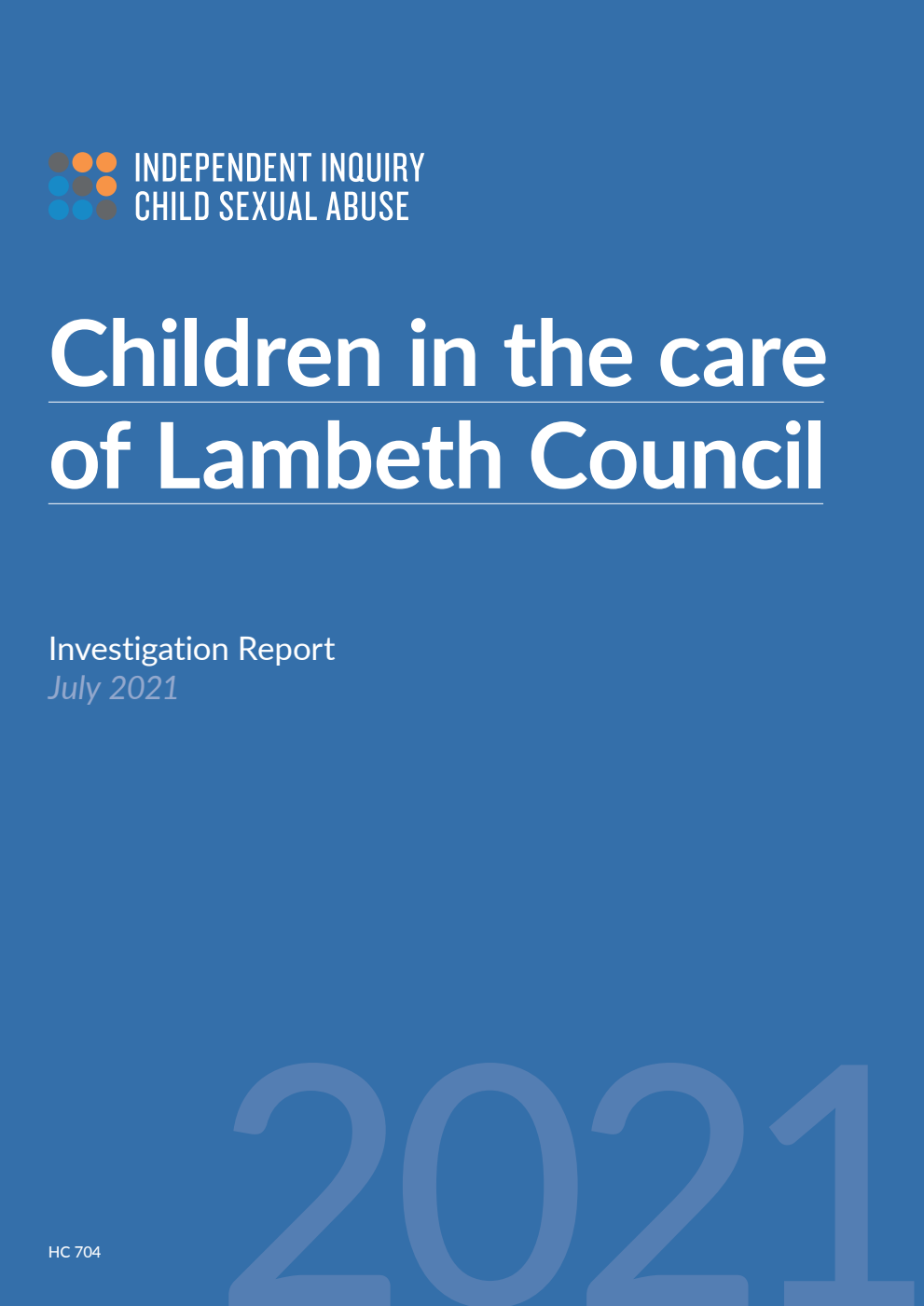 Children in the care of Lambeth Council. Investigation Report, July 2021