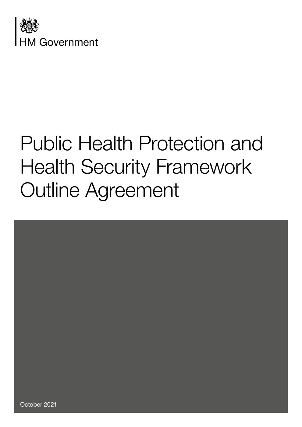 Public Health Protection and Health Security Framework Outline Agreement