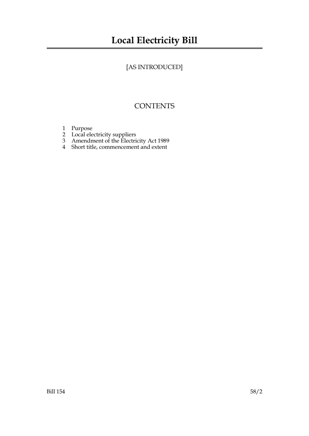 Local Electricity Bill