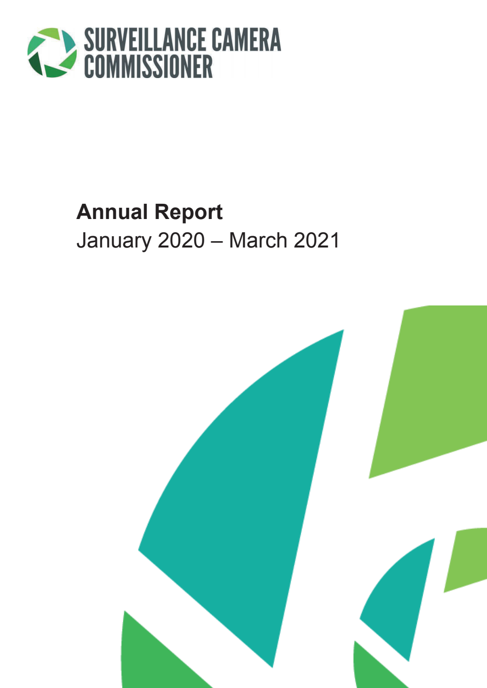 Surveillance Camera Commissioner Annual Report January 2020 – March 2021