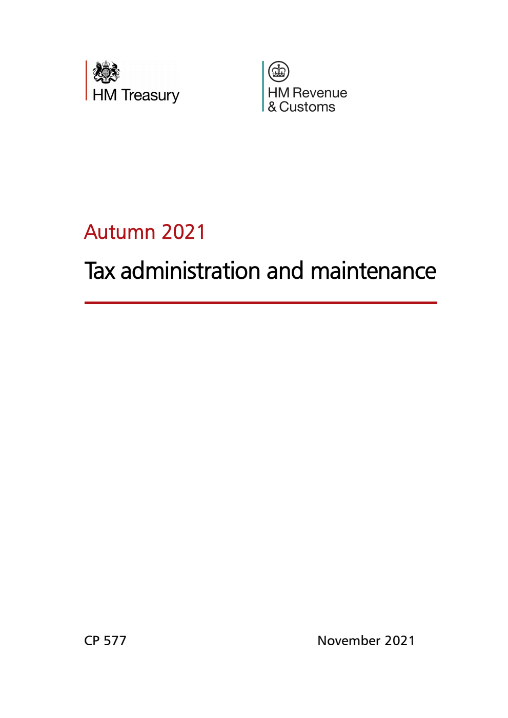 Autumn 2021. Tax administration and maintenance