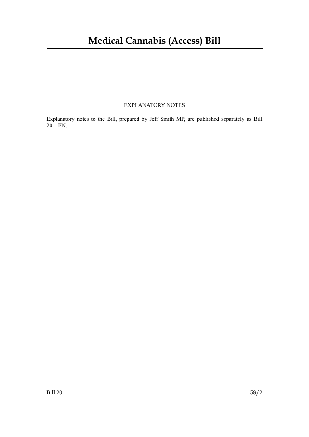 Medical Cannabis (Access) Bill