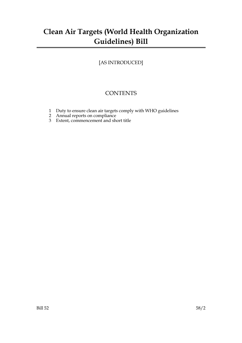 Clean Air Targets (World Health Organization Guidelines) Bill