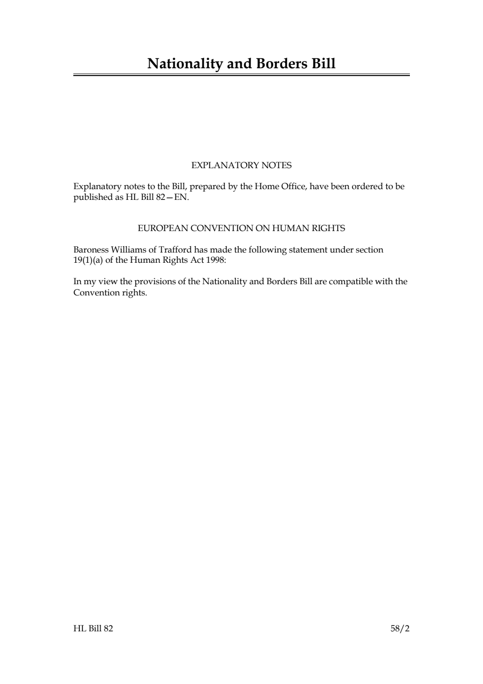 Nationality and Borders Bill