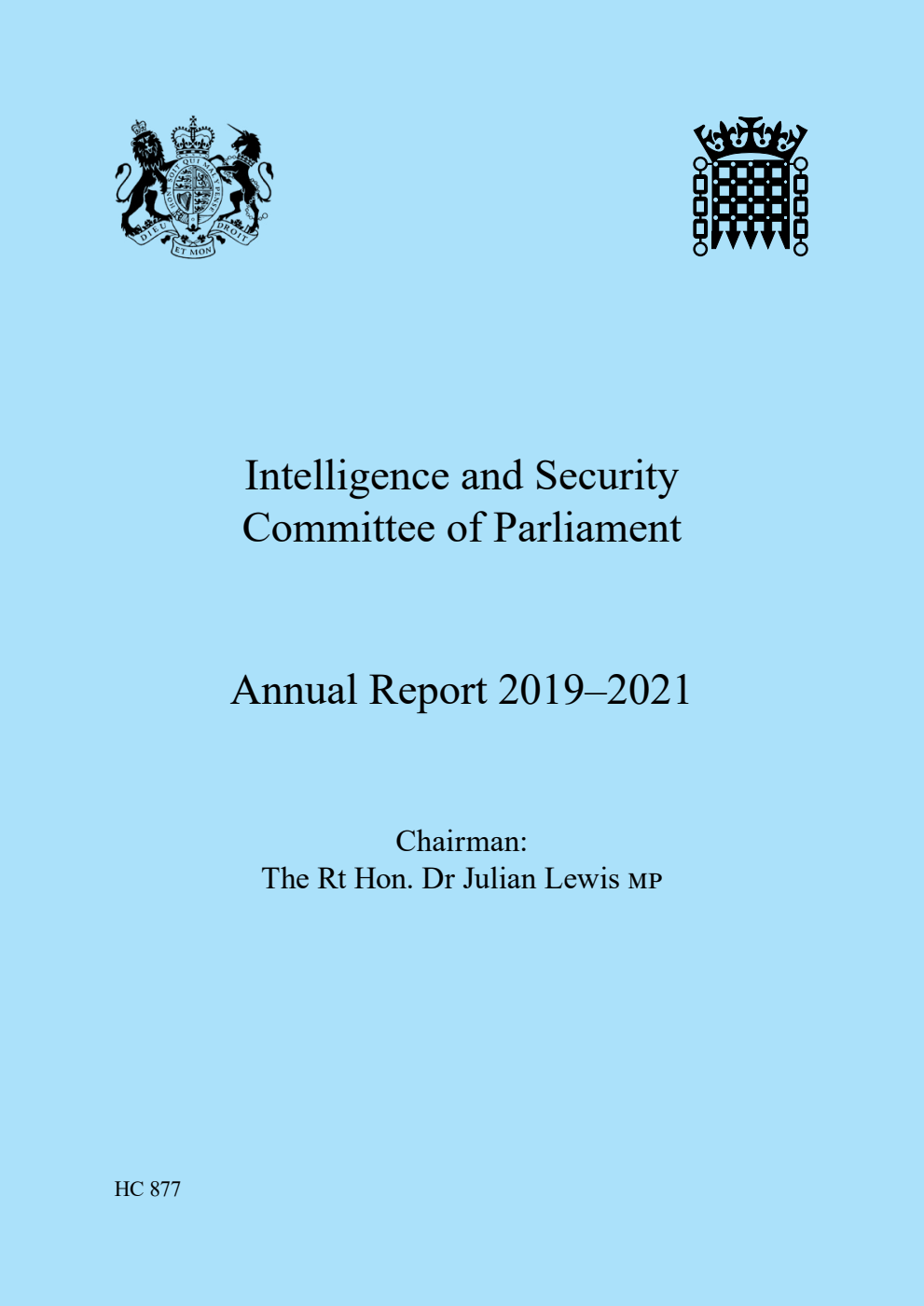 Intelligence and Security Committee Annual Report 2019-21