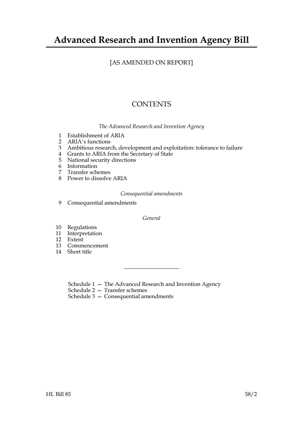 Advanced Research and Invention Agency Bill [as amended on Report]