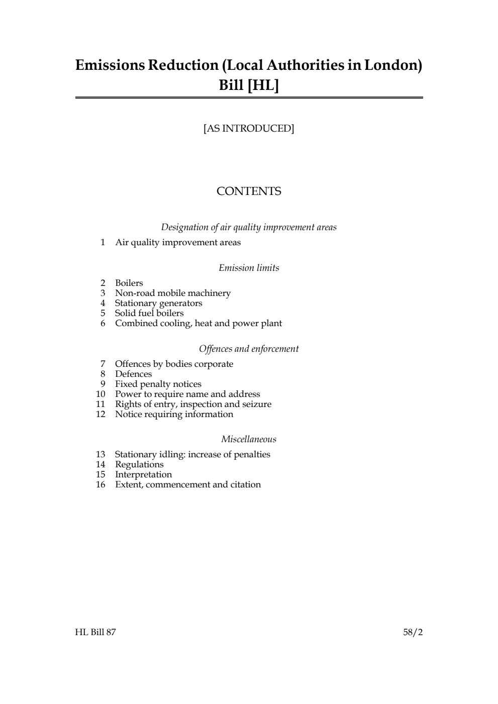 Emissions Reduction (Local Authorities in London) Bill