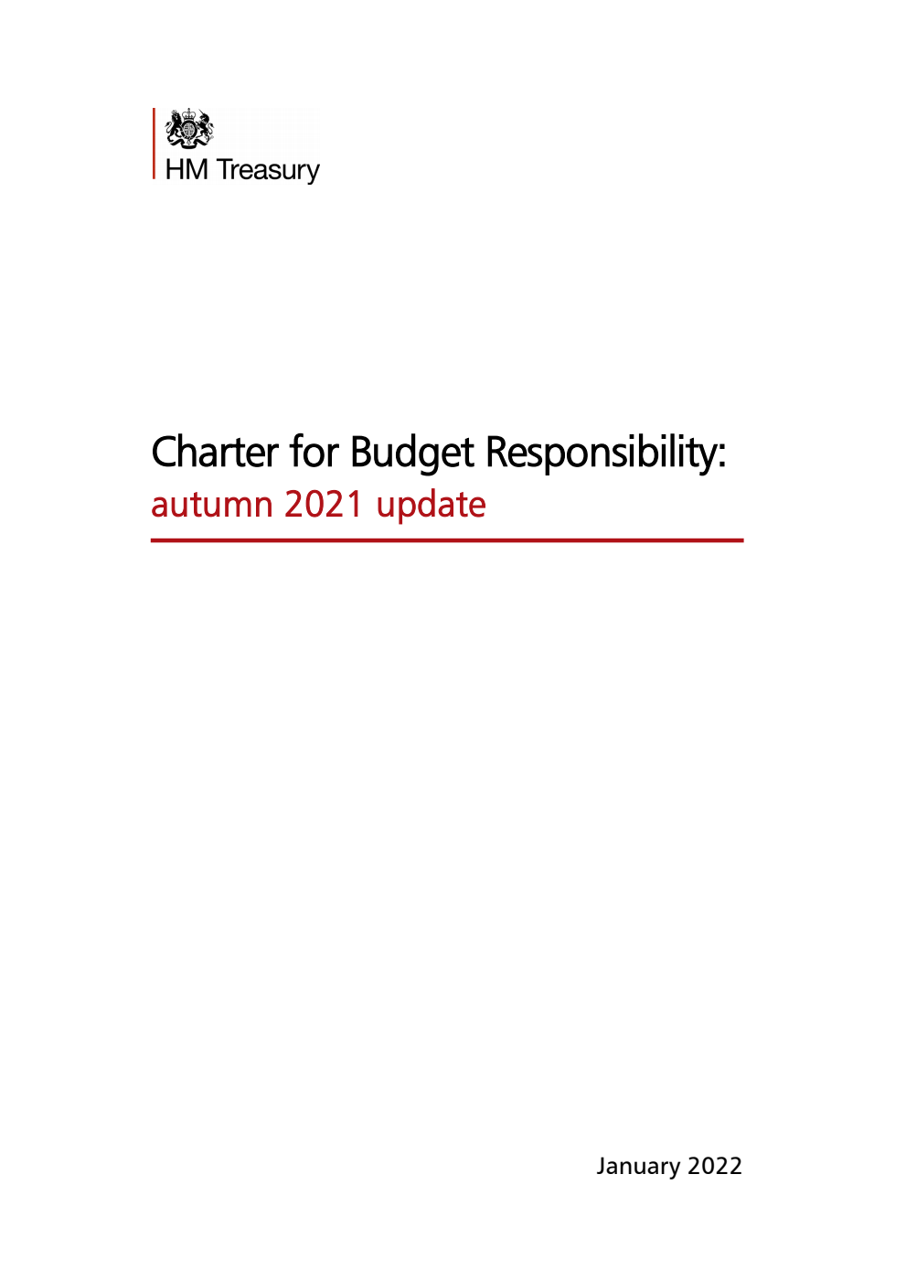 Charter for Budget Responsibility: autumn 2021 update. January 2022