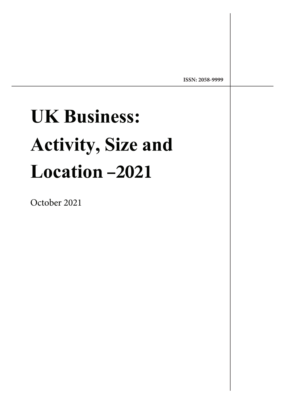 UK Business: Activity, Size and Location 2021