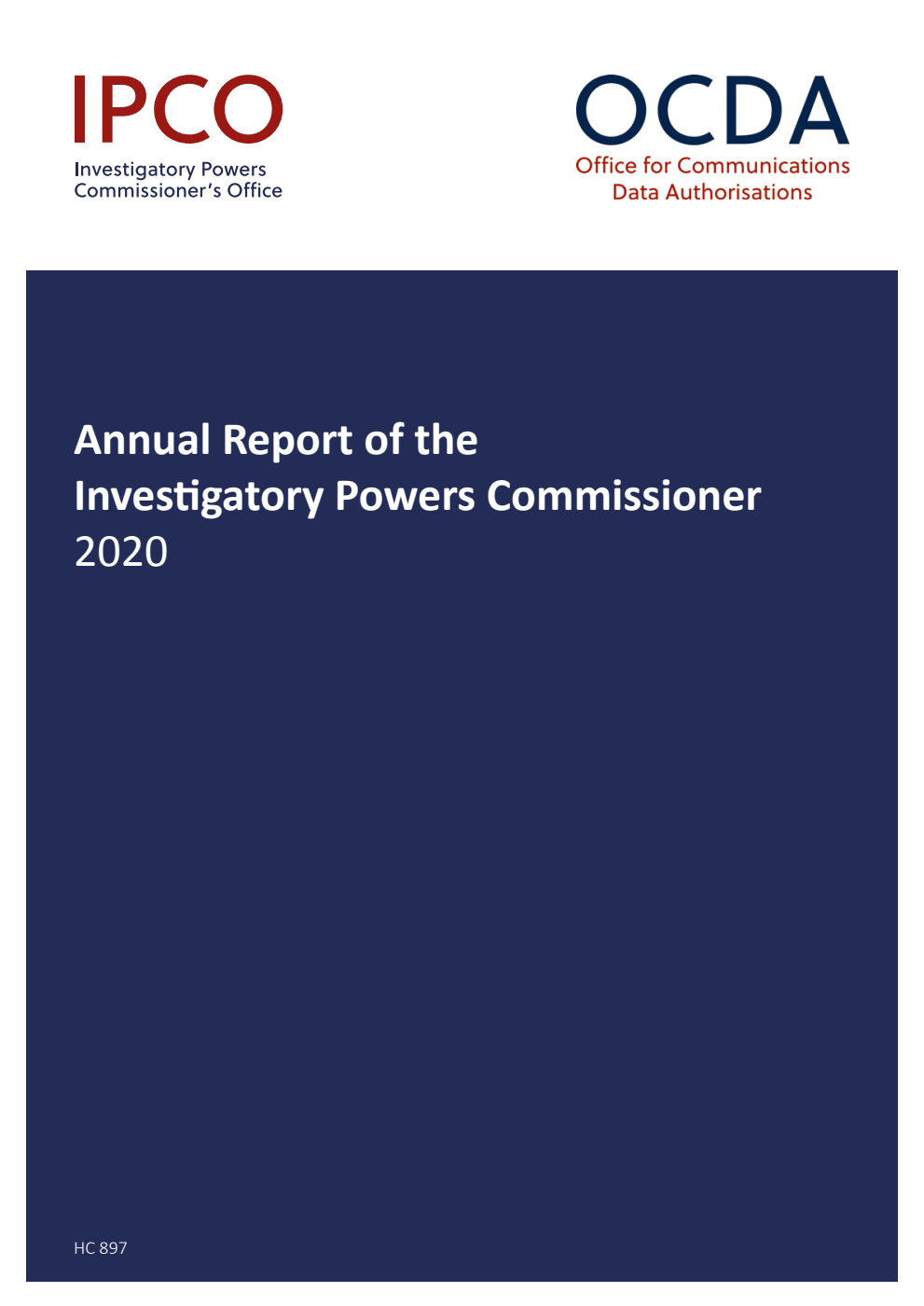 Annual Report of the Investigatory Powers Commissioner 2020