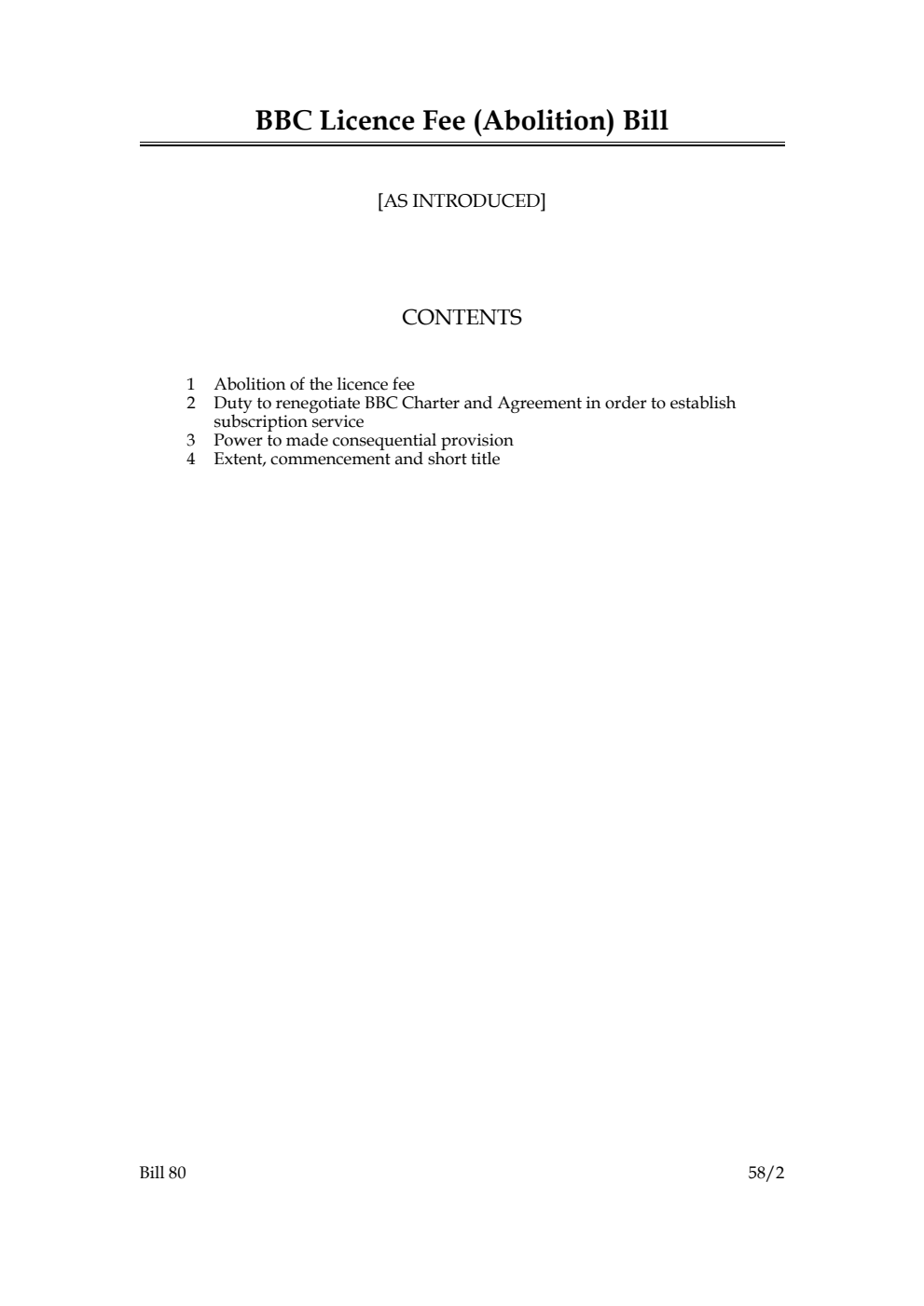 BBC Licence Fee (Abolition) Bill