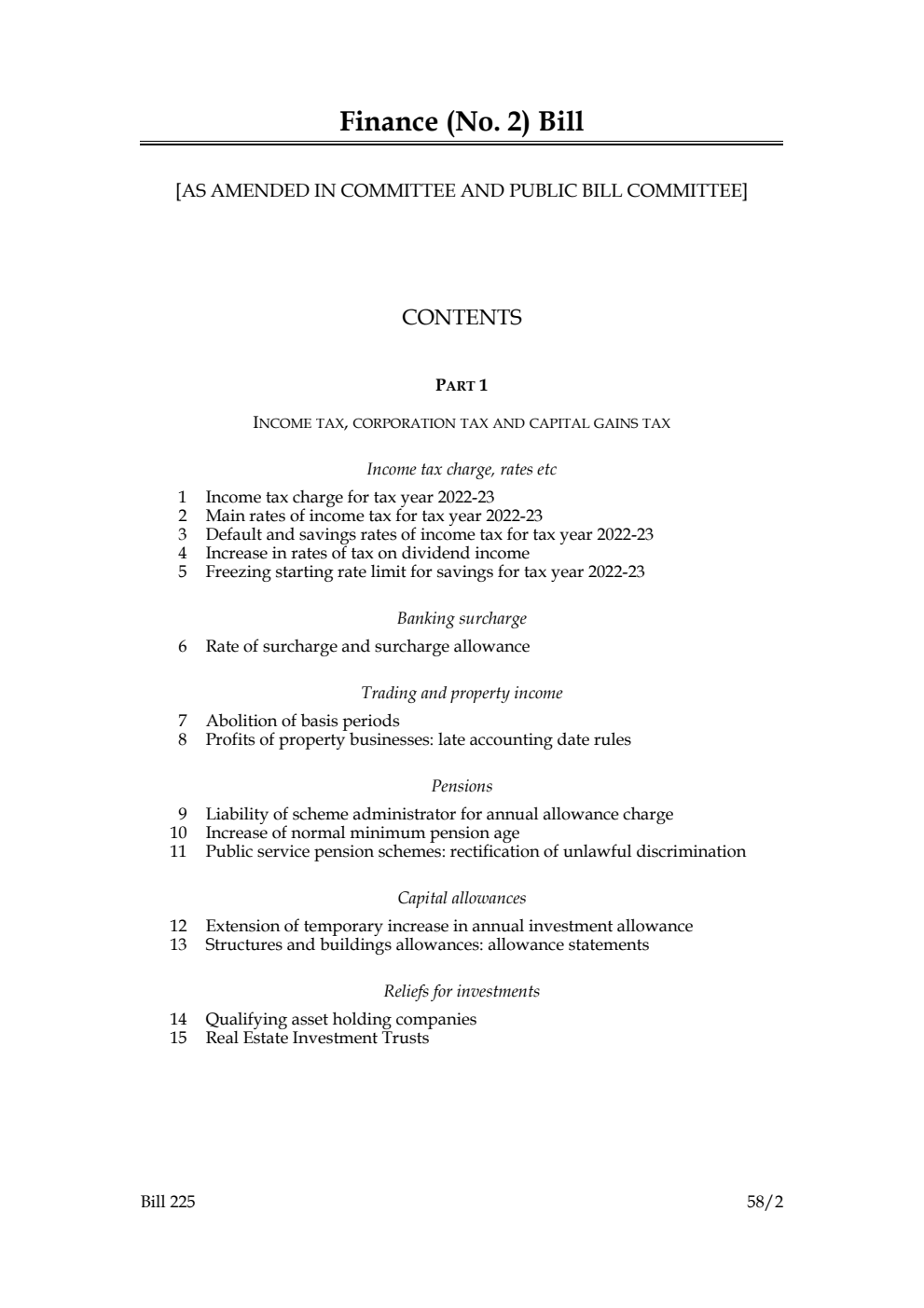 Finance (No.2) Bill [as amended in Committee and Public Bill Committee]