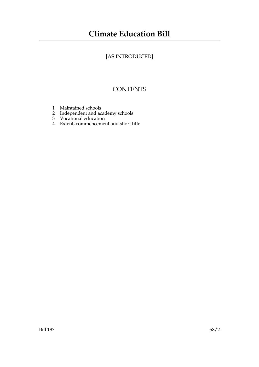 Climate Education Bill