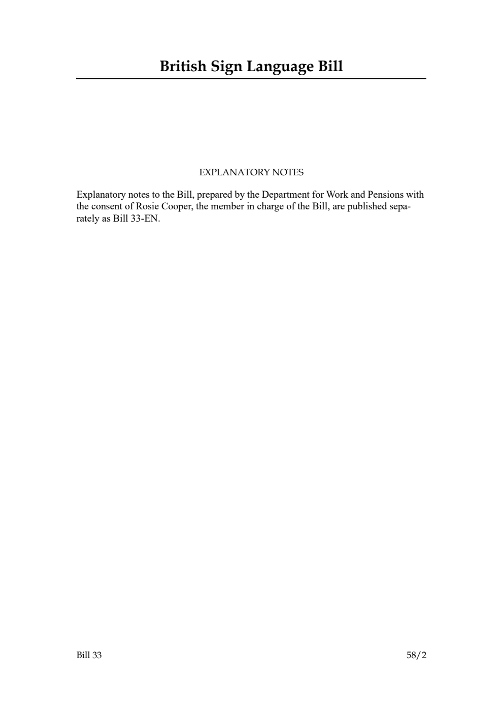 British Sign Language Bill