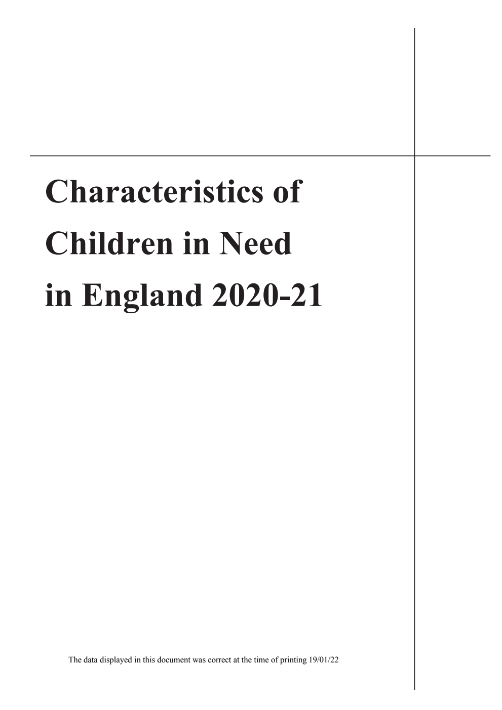 Characteristics of Children in Need in England 2020-21