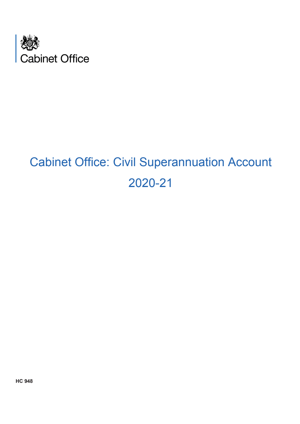 Civil Superannuation Account 2020-21 (for the year ended 31 March 2021)