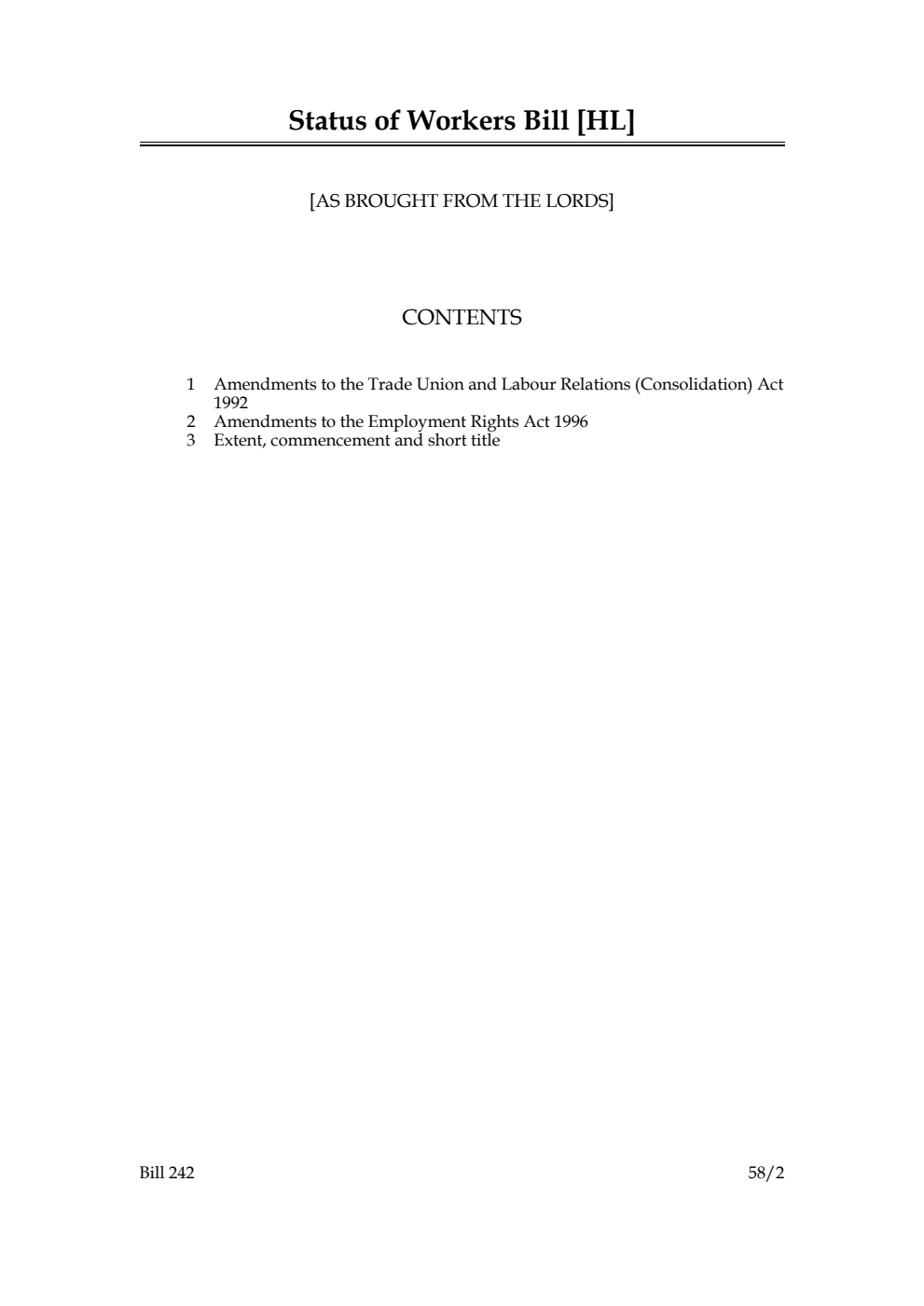 Status of Workers Bill [as brought from the Lords]