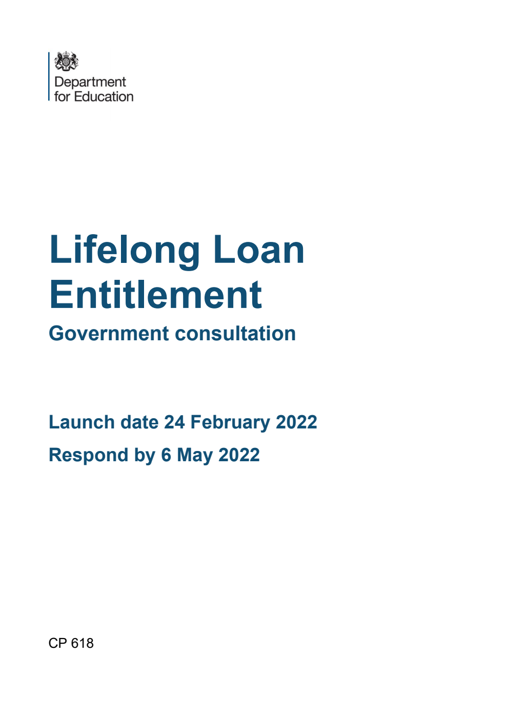 Lifelong Loan Entitlement. Government consultation