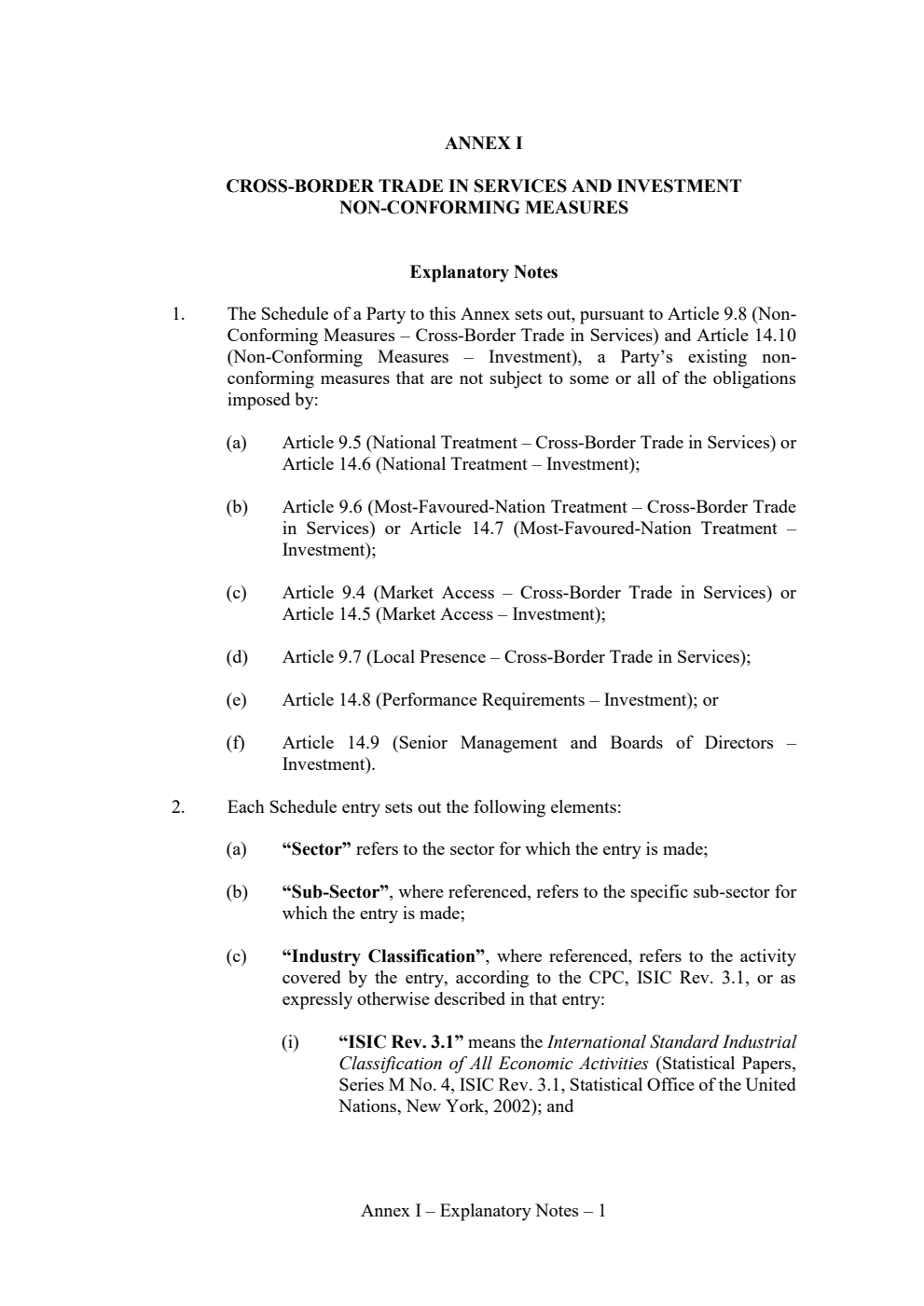 Free Trade Agreement between the United Kingdom of Great Britain and Northern Ireland and New Zealand - Annexes