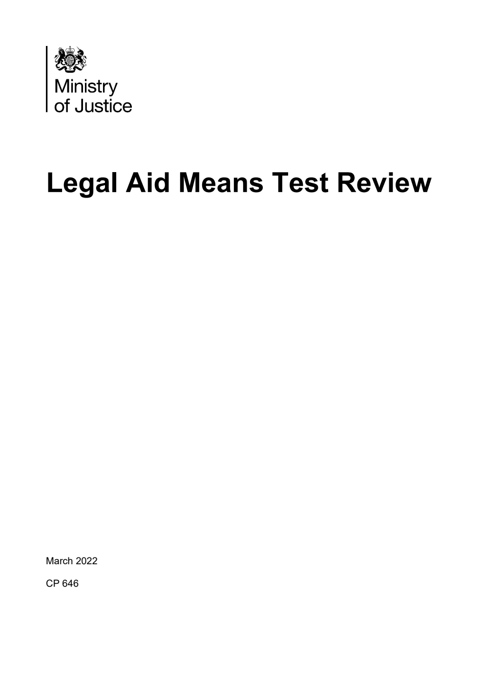 Legal Aid Means Test Review