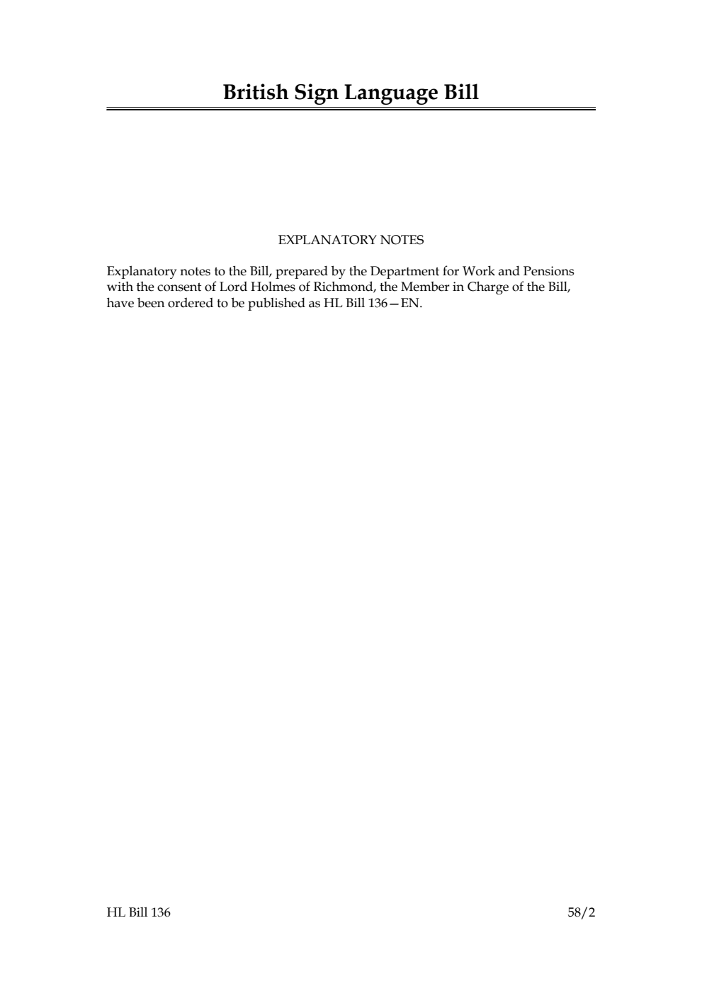 British Sign Language Bill