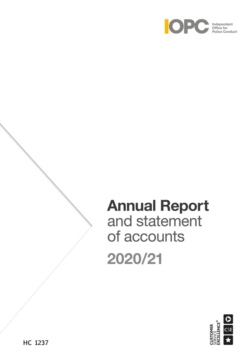 Independent Office for Police Conduct Annual report and statement of accounts 2020/21
