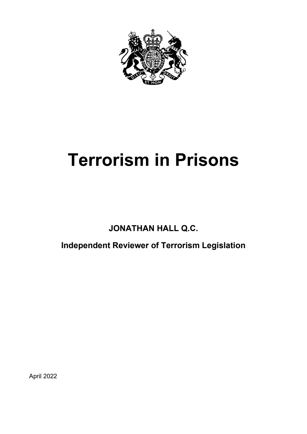 Terrorism in Prisons