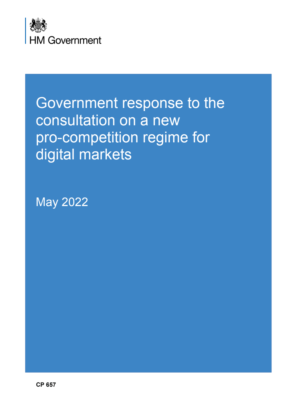Government response to the consultation on a new pro-competition regime for digital markets